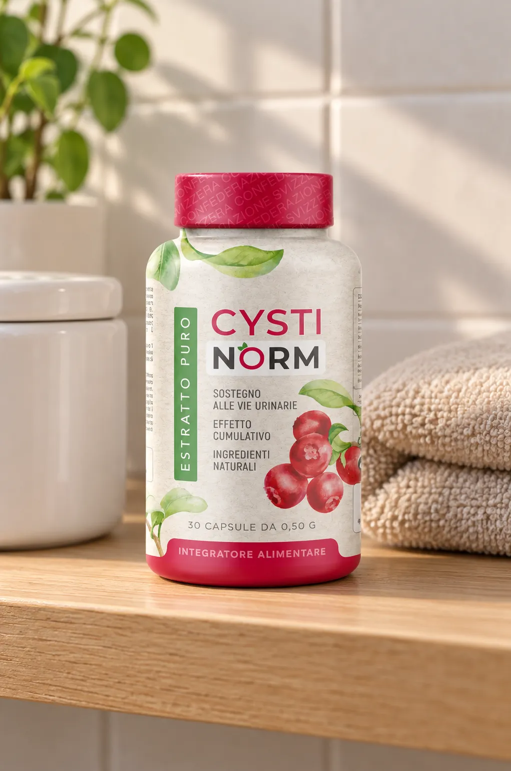CYSTINORM — Verpackung im Alltag