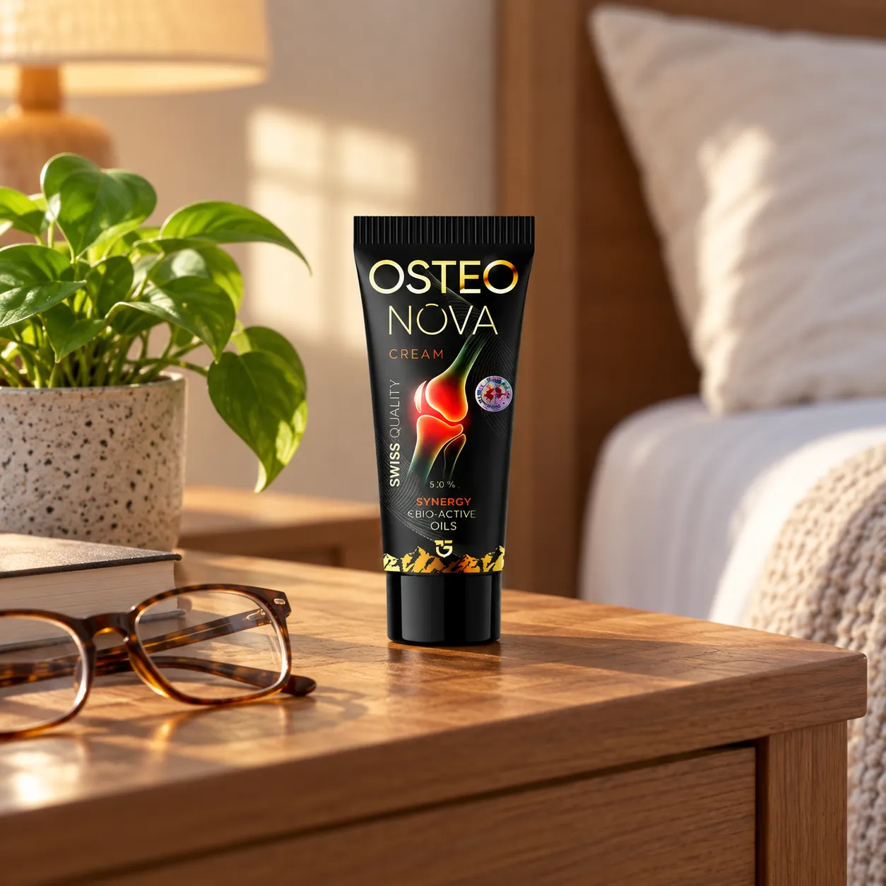 OsteoNova cream — Verpackung im Alltag
