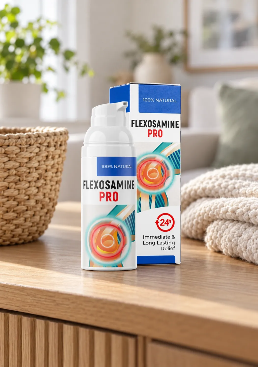Flexosamine PRO — Verpackung im Alltag
