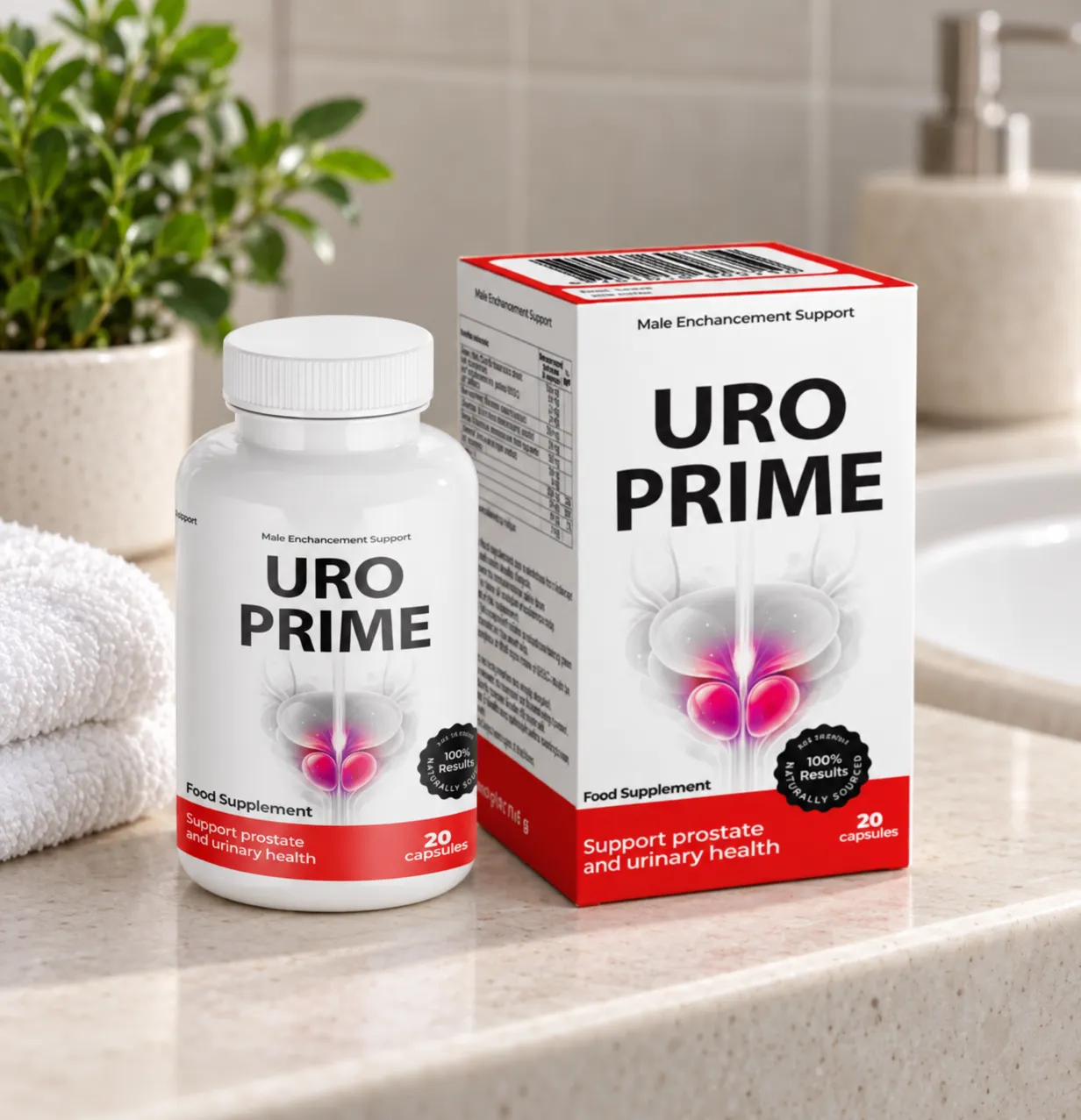 UroPrime — Verpackung im Alltag