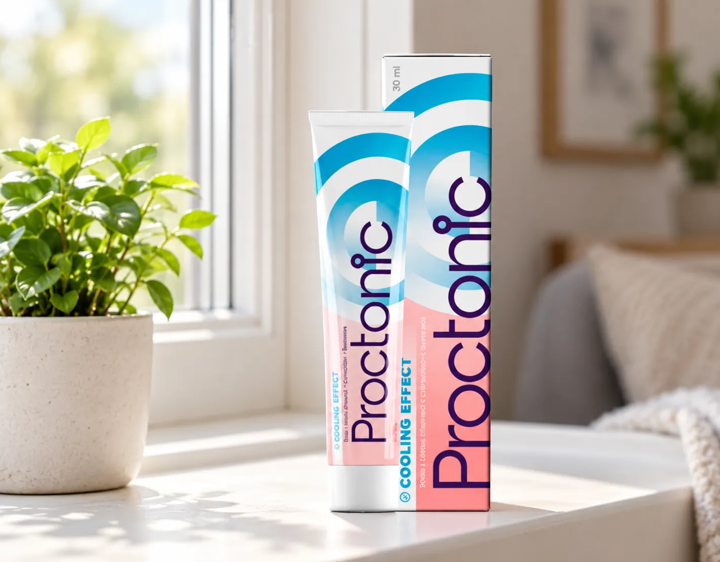 Proctonic — Verpackung im Alltag